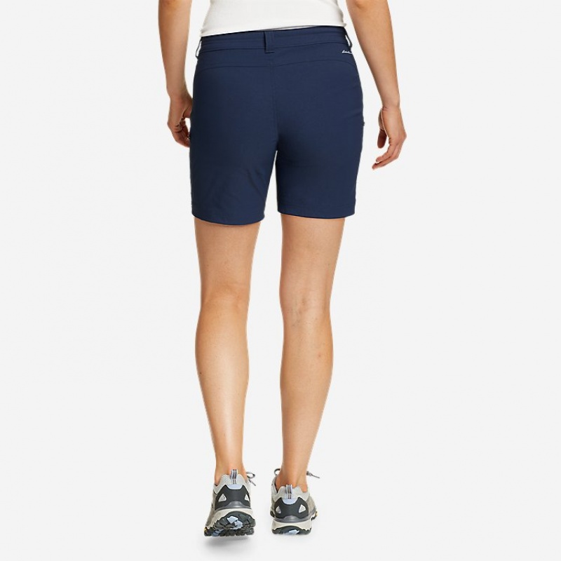 Eddie Bauer Guide Pro Kurze Hose Damen Indigo | JENI-95782