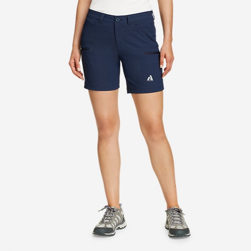 Eddie Bauer Guide Pro Kurze Hose Damen Indigo | JENI-95782