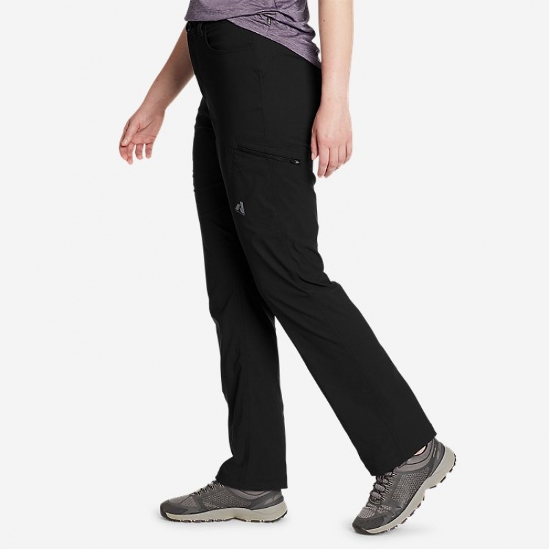 Eddie Bauer Guide Pro - High Rise Hose Damen Schwarz | LFGP-35042