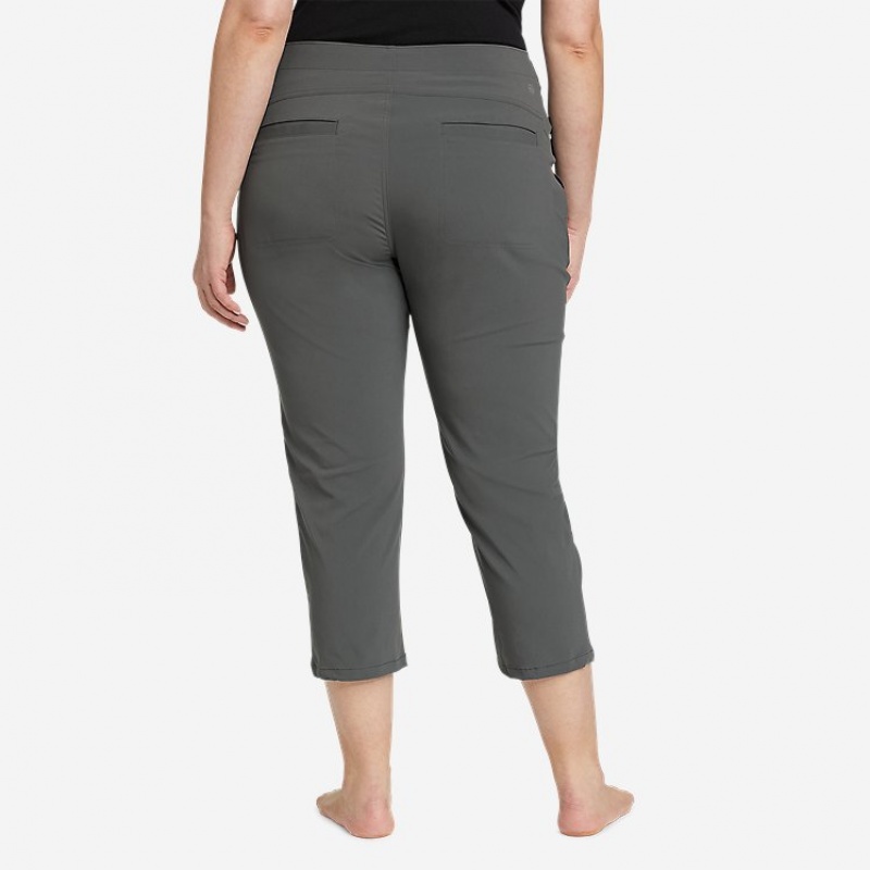 Eddie Bauer Horizon High-Rise Cropped Hose Damen Grau | MVSE-73812