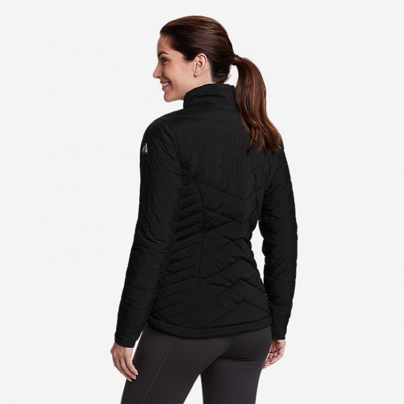 Eddie Bauer IgniteLite Stretch Reversible Jacken Damen Schwarz | URIT-20597