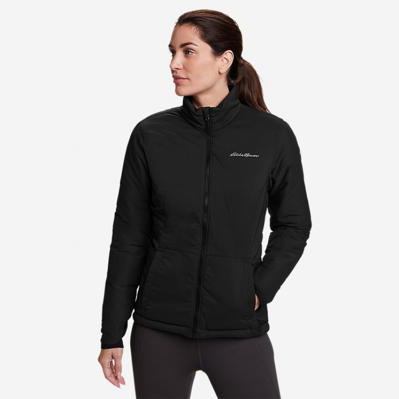 Eddie Bauer IgniteLite Stretch Reversible Jacken Damen Schwarz | URIT-20597