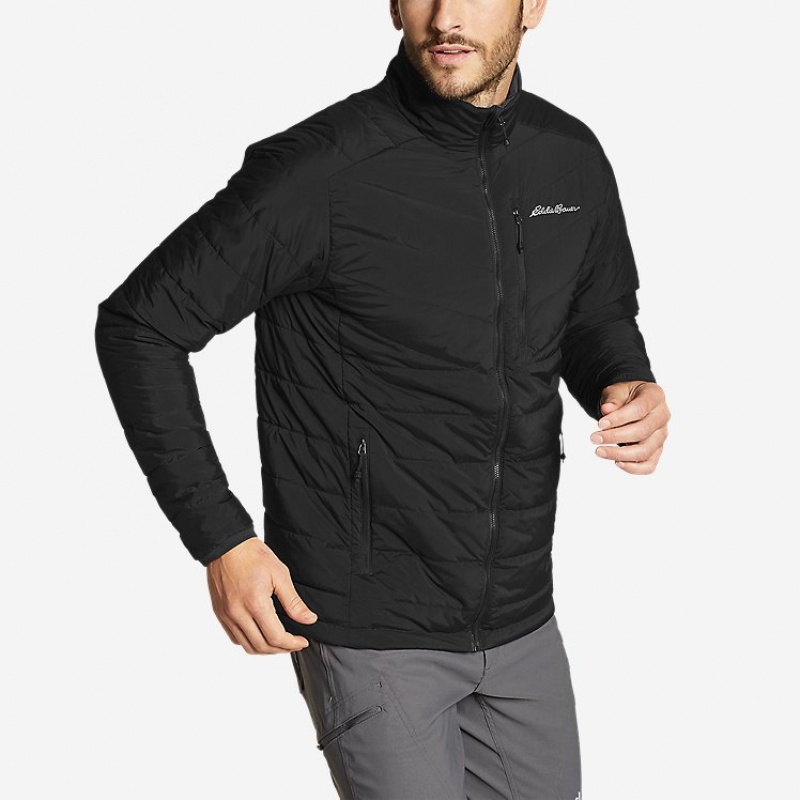 Eddie Bauer IgniteLite Stretch Reversible Jacken Herren Schwarz | AJVZ-51708