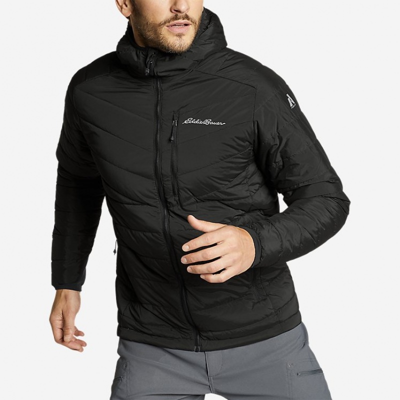 Eddie Bauer IgniteLite Stretch Reversible Mit Kapuze Jacken Herren Schwarz | OHEA-35916