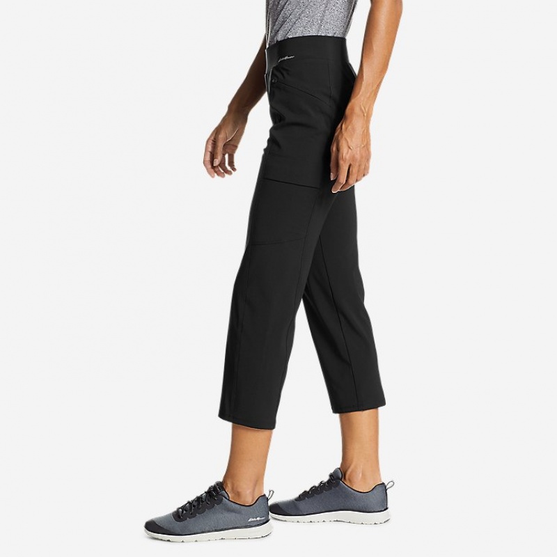 Eddie Bauer Incline Utility Capris Hose Damen Schwarz | VUIR-70342