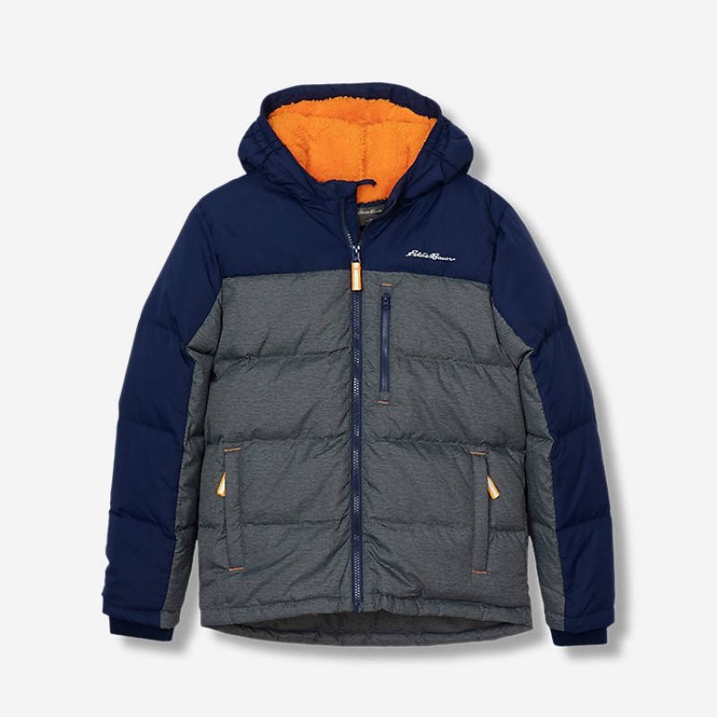 Eddie Bauer Klassische Down Mit Kapuze Jacken Jungen Grau | OGED-48325