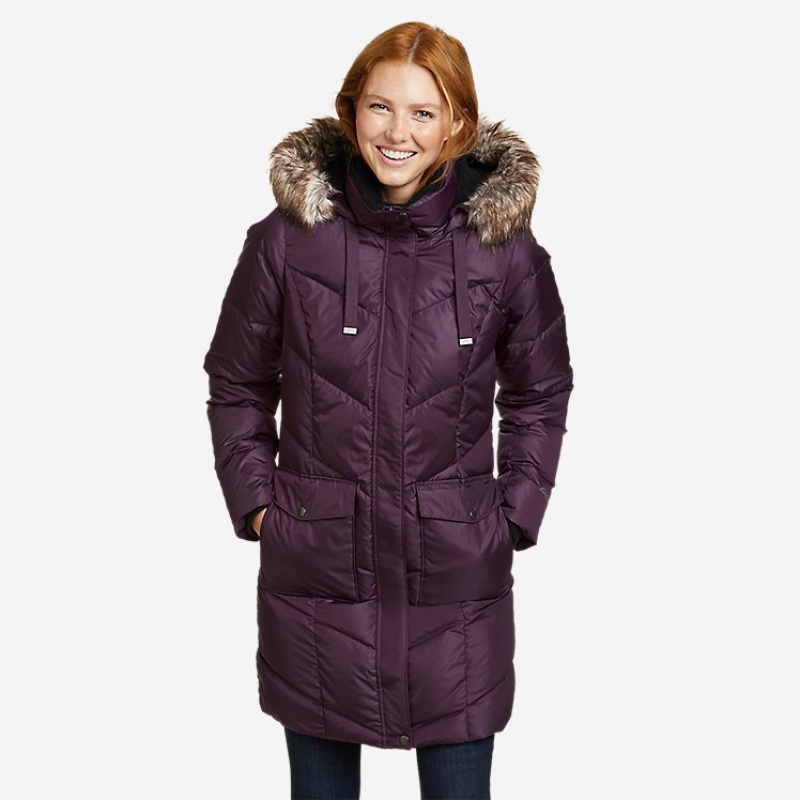 Eddie Bauer Lodge Cascadian Down Parka Damen Bordeaux | ONJA-32861