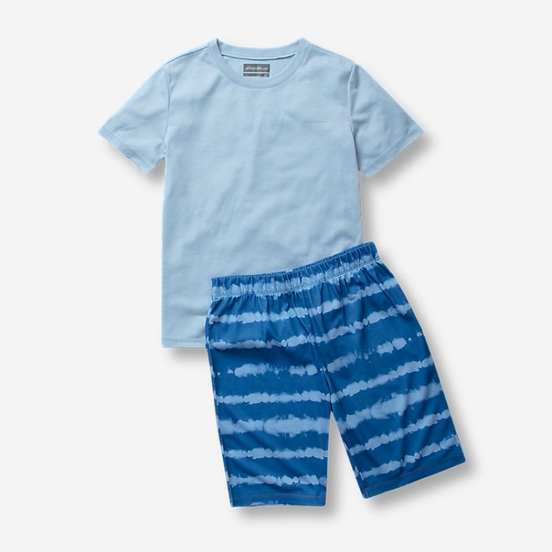 Eddie Bauer Loose Fit Kurzes Set Nachtwäsche Jungen Blau | AUYP-15369