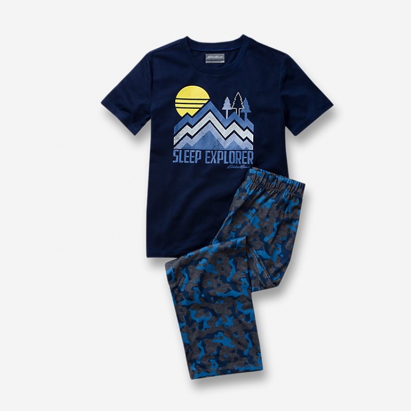 Eddie Bauer Loose Fit Set Nachtwäsche Jungen Hellnavy | WSHQ-98602