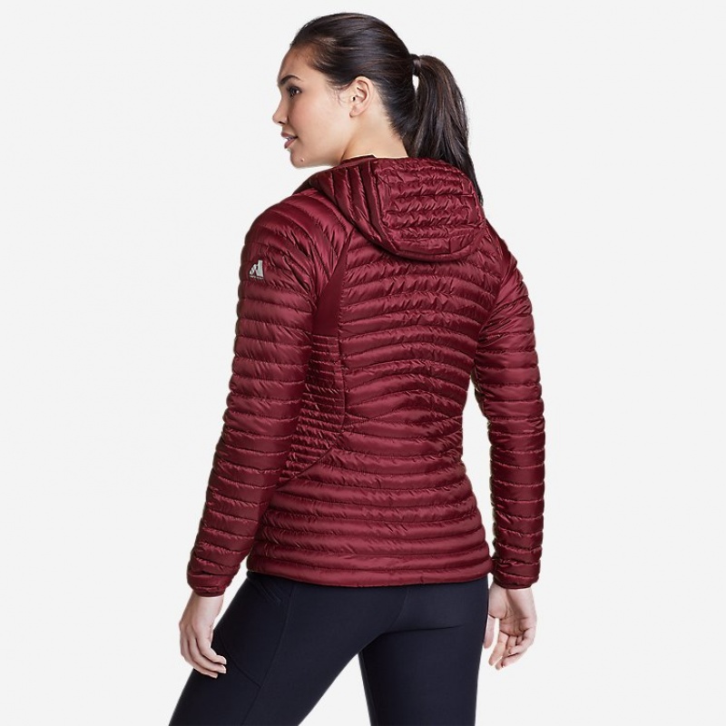 Eddie Bauer MicroTherm® 2 Down Mit Kapuze Jacken Damen Rot | UWCN-93501