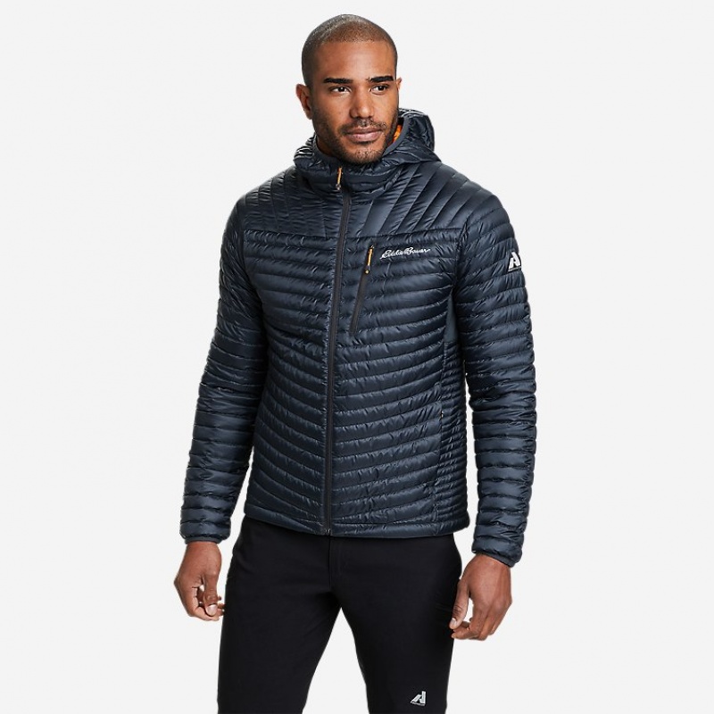 Eddie Bauer MicroTherm® 2 Down Mit Kapuze Jacken Herren Blau | TXCS-70134