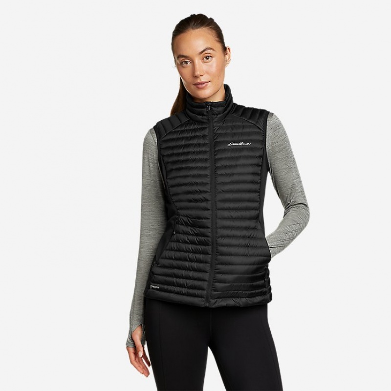 Eddie Bauer MicroTherm® 2 Down Weste Damen Schwarz | KECO-23490