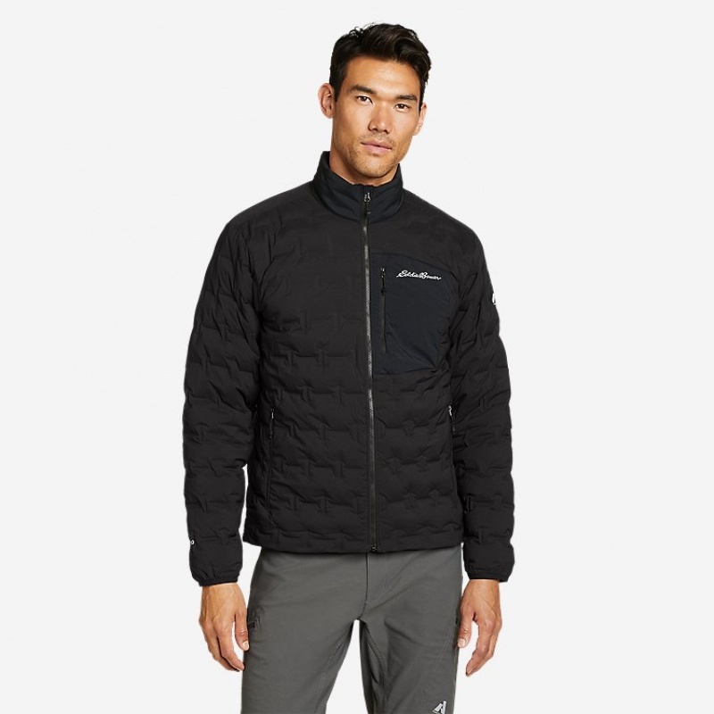 Eddie Bauer MicroTherm® FreeFuse™ Stretch Down Jacken Herren Schwarz | YJXS-51687