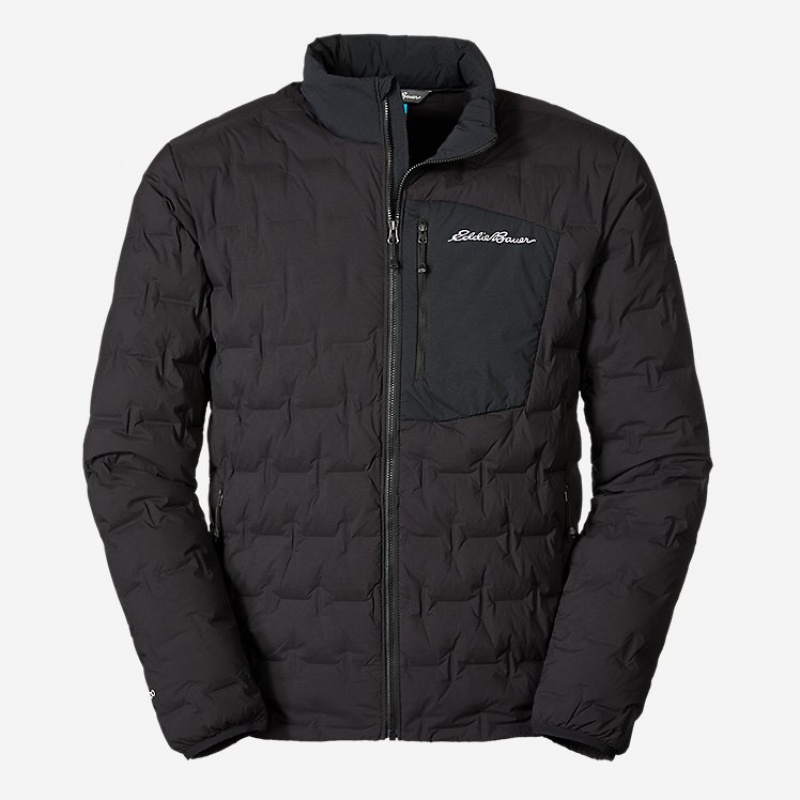 Eddie Bauer MicroTherm® FreeFuse™ Stretch Down Jacken Herren Schwarz | YJXS-51687