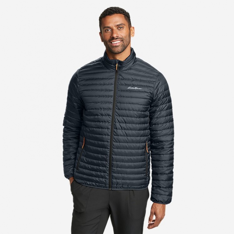 Eddie Bauer Microlight Down Jacken Herren Blau | ZYSF-96348