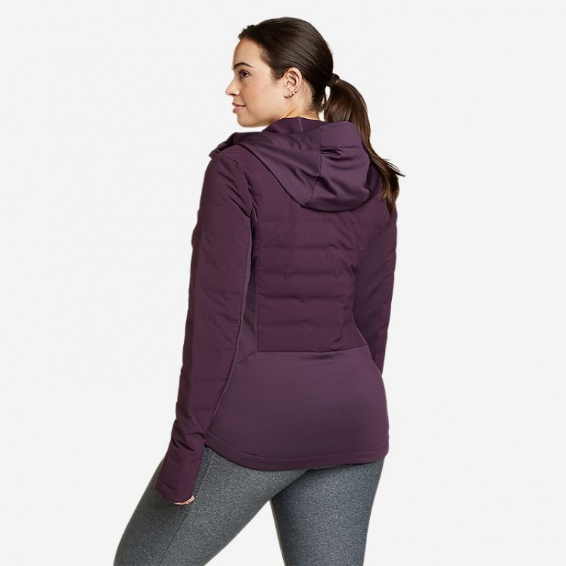 Eddie Bauer MotionLoft Hybrid Down Jacken Damen Bordeaux | QRDF-80567