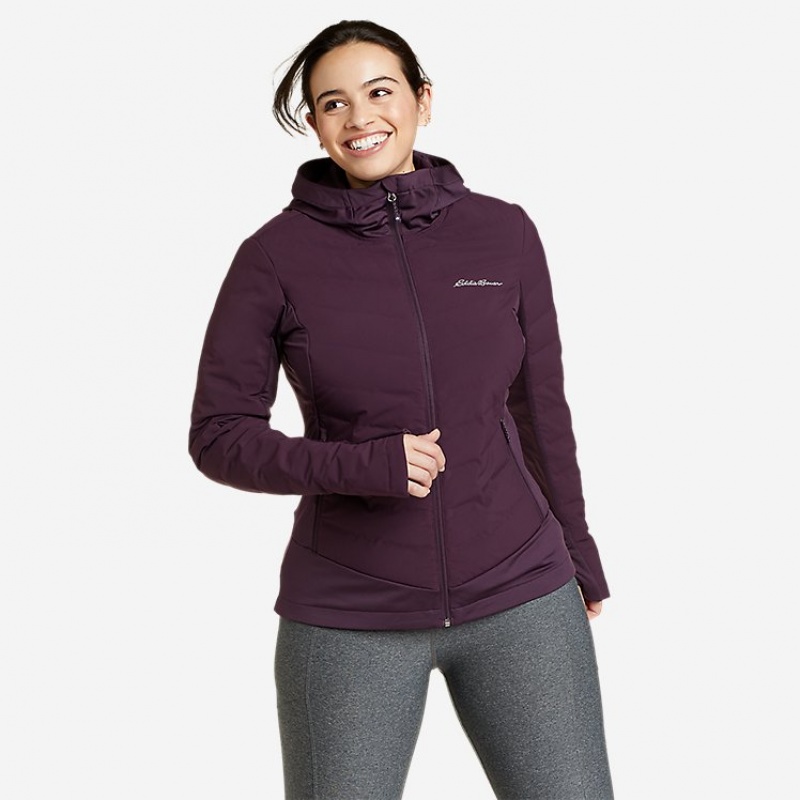 Eddie Bauer MotionLoft Hybrid Down Jacken Damen Bordeaux | QRDF-80567