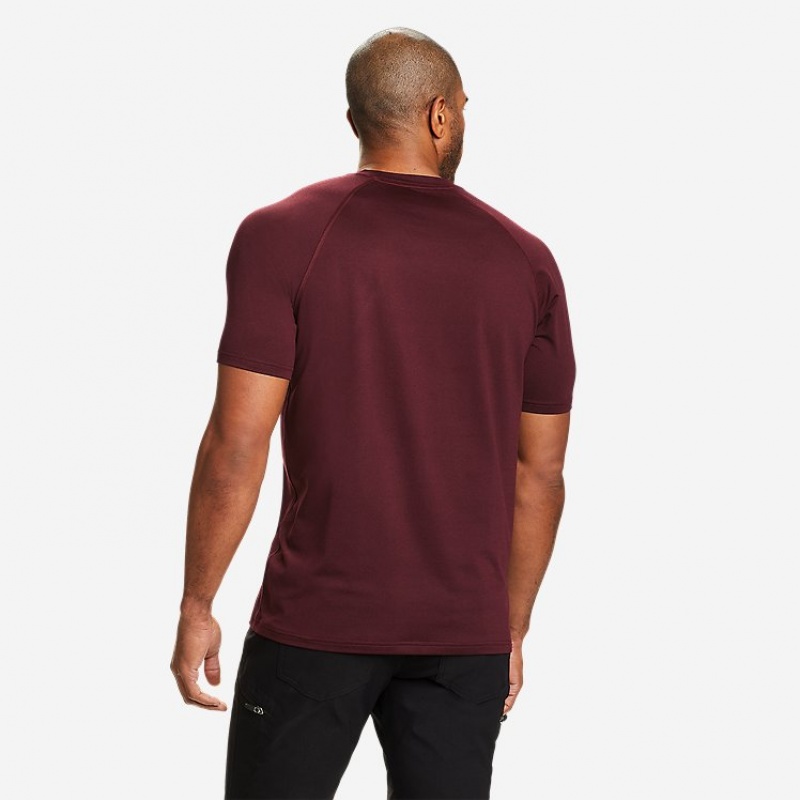 Eddie Bauer Mountain Trek Kurzes-Sleeve T-shirts Herren Bordeaux | YKQZ-04129