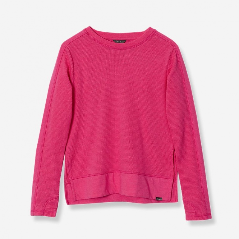 Eddie Bauer Myriad Thermal Long-Sleeve Crew Tanktop Mädchen Rosa | CTVI-69082