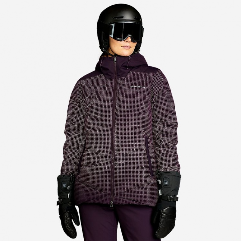 Eddie Bauer Night Ski Down Jacken Damen Lila | ICLN-64205