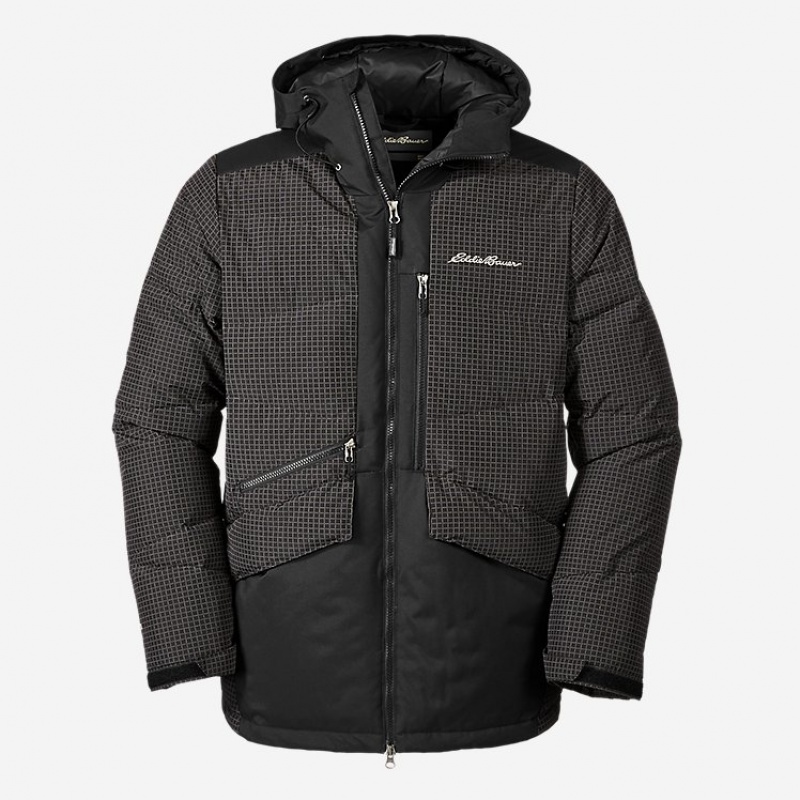 Eddie Bauer Night Ski Down Jacken Herren Schwarz | VSNR-32864