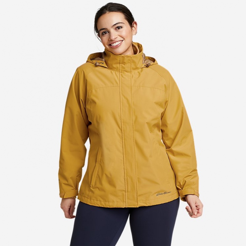 Eddie Bauer Packable Rainfoil® Jacken Damen Gelb | DXOM-91720