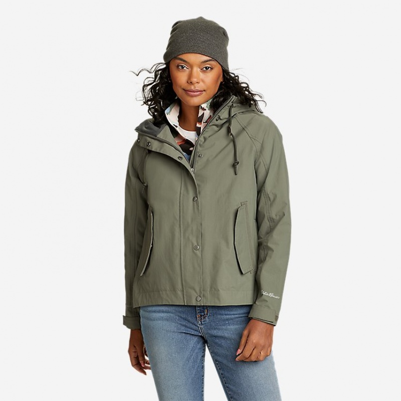 Eddie Bauer Port Townsend Jacken Damen Grün | UKBE-84395