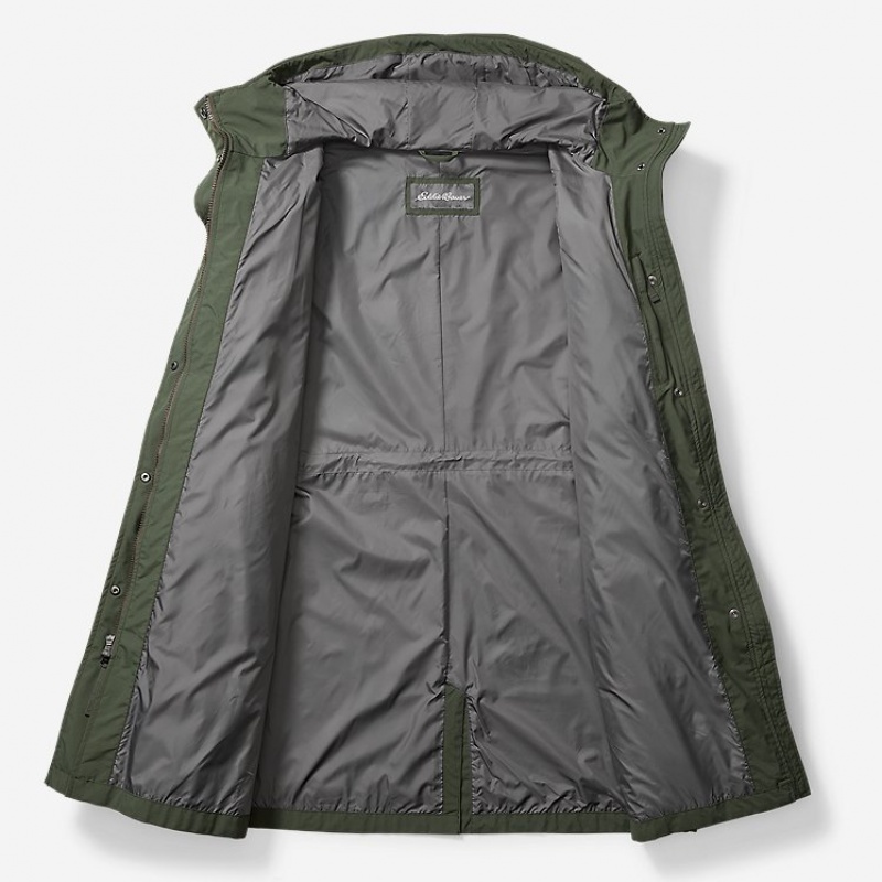 Eddie Bauer Port Townsend Trench Mantel Damen Dunkelolivgrün | DLYU-67204