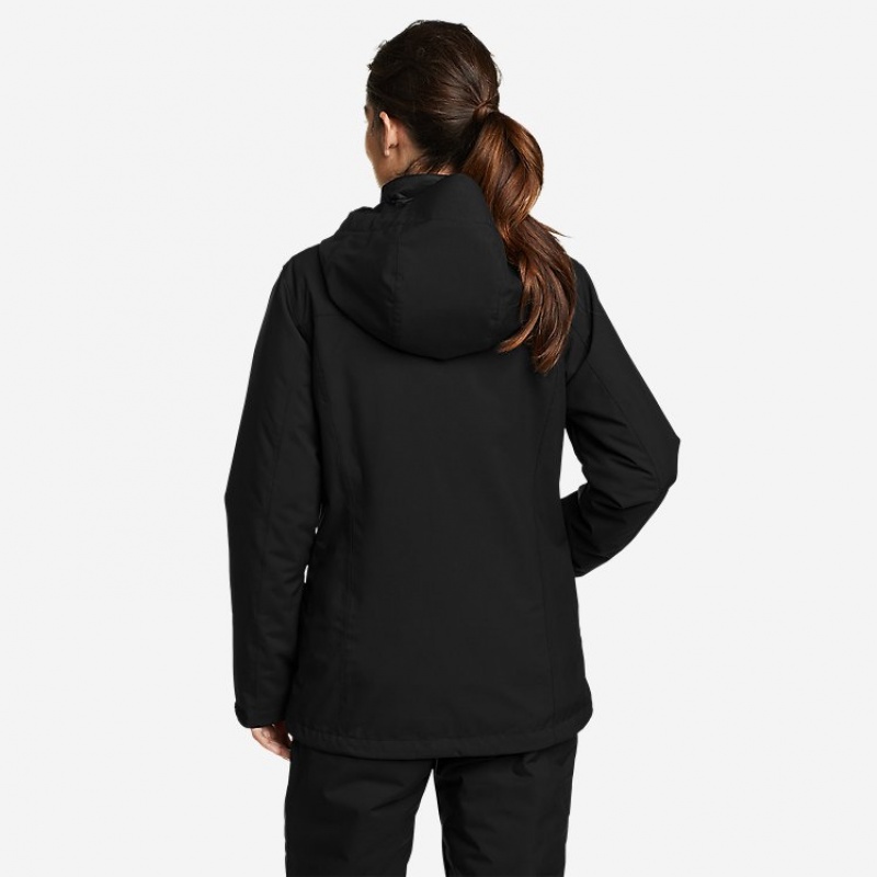 Eddie Bauer Powder Search 3-In-1 Jacken Damen Schwarz | IUKE-64307