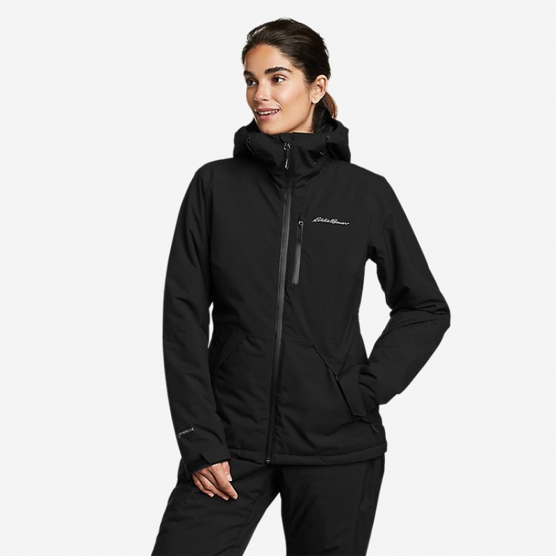 Eddie Bauer Powder Search Insulated Jacken Damen Schwarz | IPLY-84269