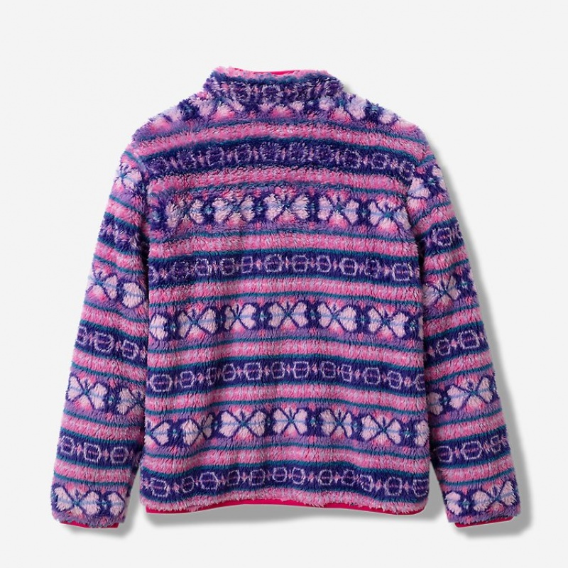 Eddie Bauer Quest Fleece Plush 1/4-Zip Print - Jacken Jungen Rosa | ASWI-29165