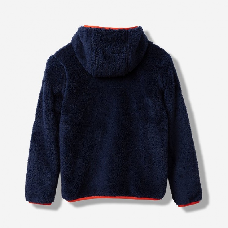 Eddie Bauer Quest Fleece Plush Mit Kapuze Jacken Jungen Hellnavy | HUIX-53791