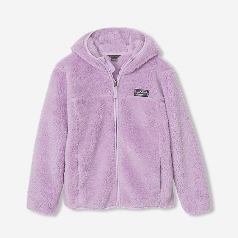 Eddie Bauer Quest Fleece Plush Mit Kapuze Jacken Mädchen Lila | AREO-49638