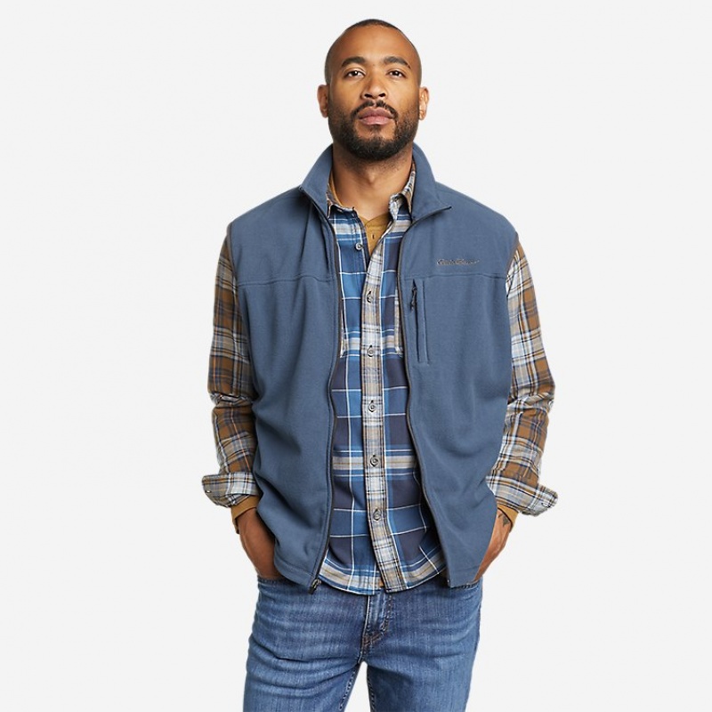 Eddie Bauer Quest Fleece Weste Herren Indigo | UDNE-25087