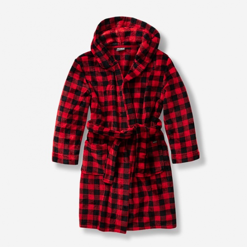 Eddie Bauer Quest Robe Fleece Mädchen Rot Schwarz | BFDA-41870