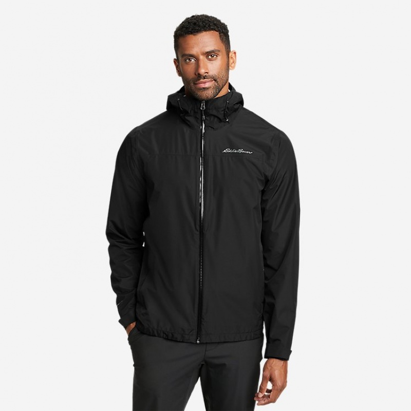 Eddie Bauer RIPPAC® Pro Rain Jacken Herren Schwarz | XUEL-52486