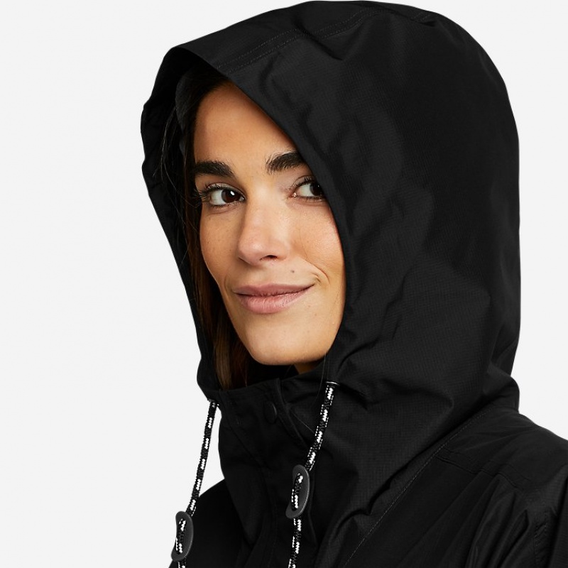 Eddie Bauer RainPac Jacken Damen Schwarz | SAEK-25470