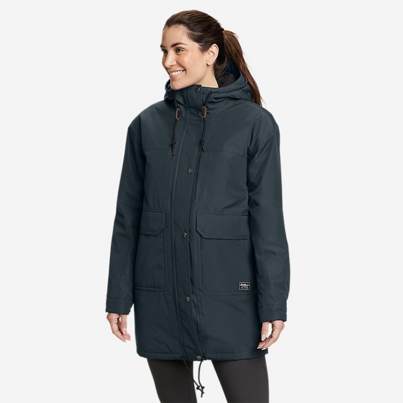 Eddie Bauer Rainfoil® Insulated Parka Damen Blau | DRNT-34501