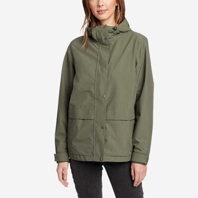 Eddie Bauer Rainfoil® Storm Jacken Damen Grün | PZER-56249