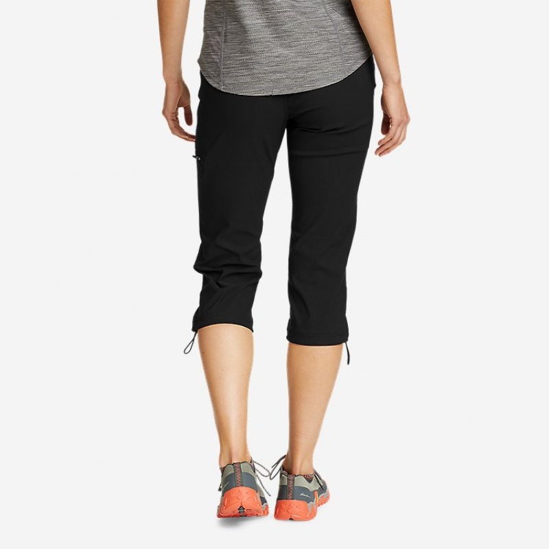 Eddie Bauer Rainier Capris Hose Damen Schwarz | QRGA-52389