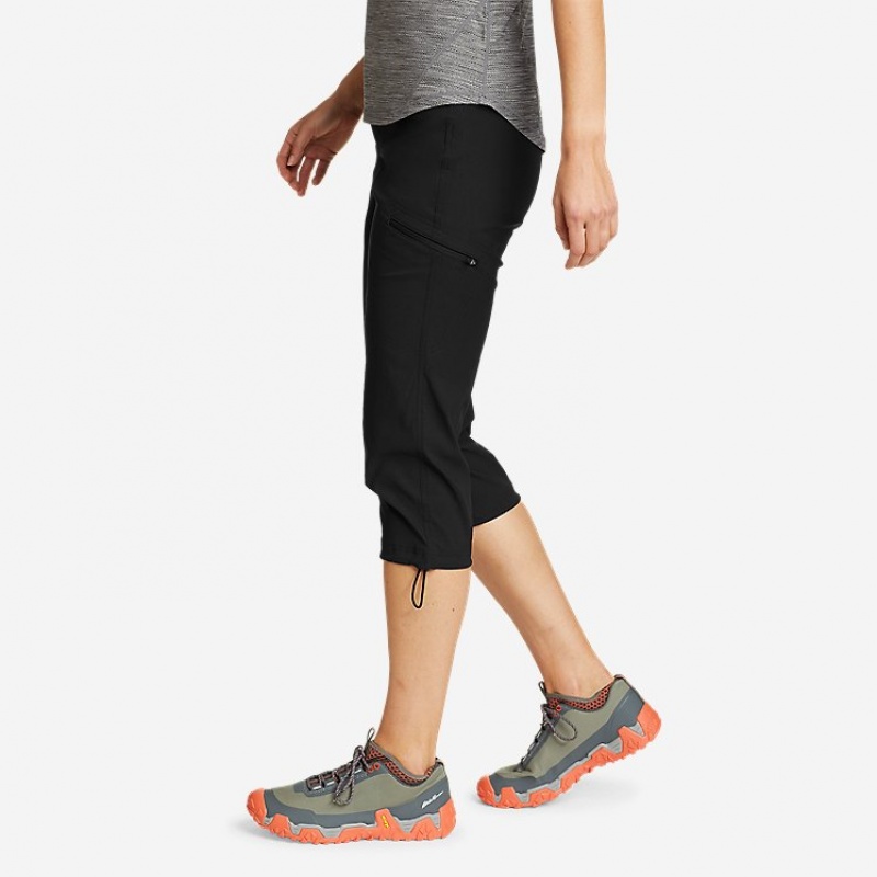 Eddie Bauer Rainier Capris Hose Damen Schwarz | QRGA-52389