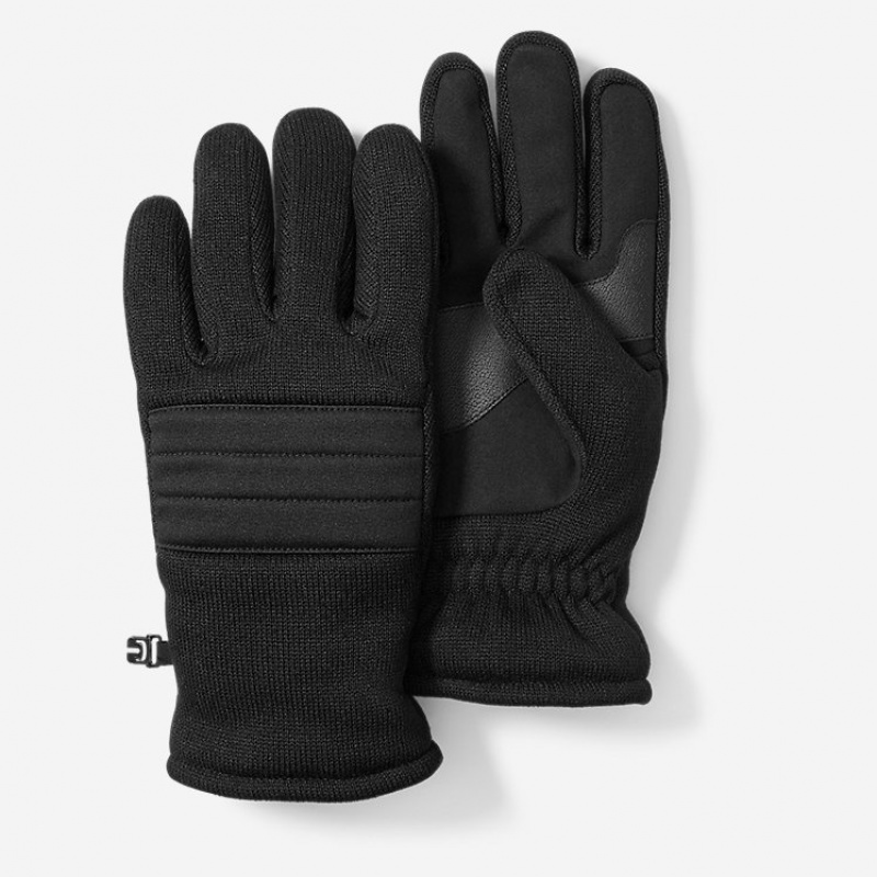 Eddie Bauer Rainier Fleece Handschuhe Herren Schwarz | HAFV-89631