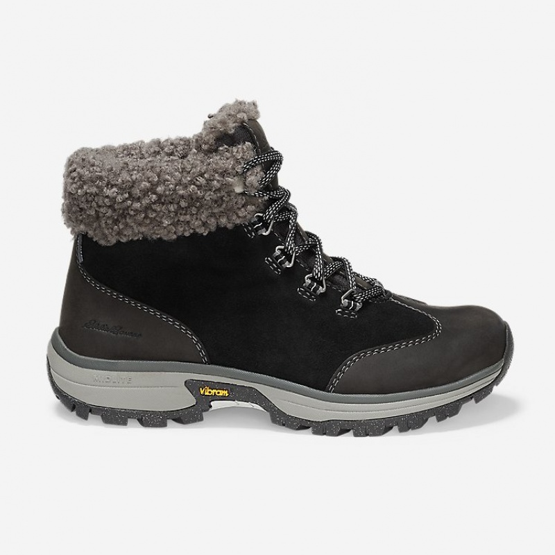 Eddie Bauer Rainier Mid Stiefel Damen Schwarz | SHWT-58109