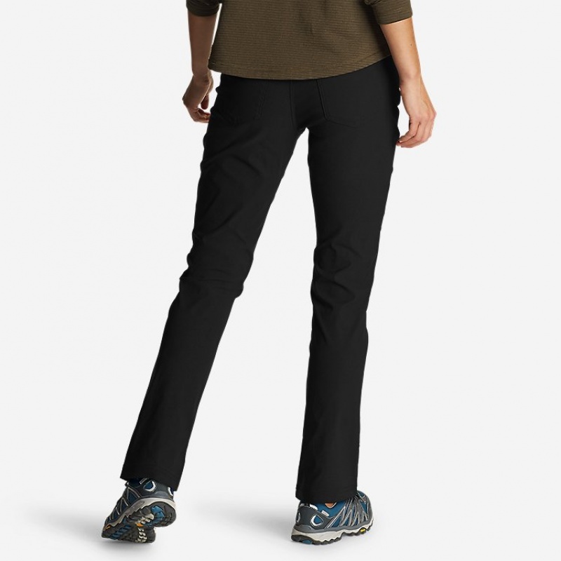 Eddie Bauer Rainier Slim Gerade Hose Damen Schwarz | OIRL-27510