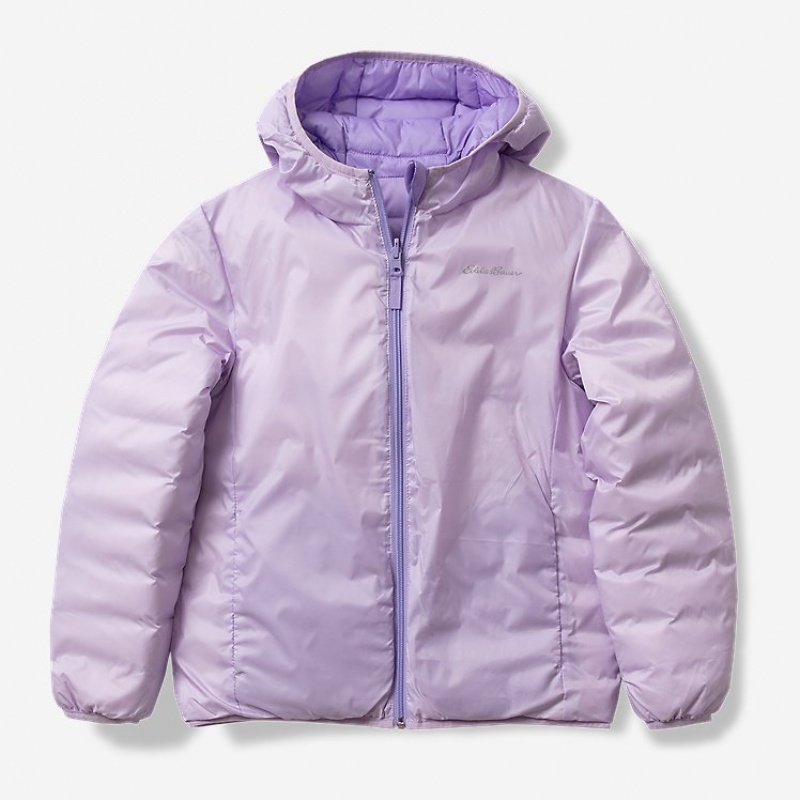 Eddie Bauer Reversible CirrusLite Down Mit Kapuze Jacken Mädchen Lavendel | QRGM-28973