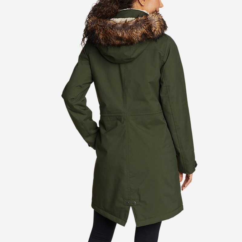 Eddie Bauer Riley Insulated Parka Damen Dunkelolivgrün | UBTS-37260