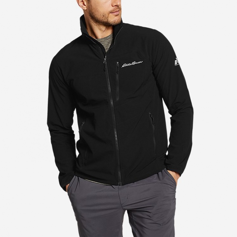 Eddie Bauer Sandstone Backbone Jacken Herren Schwarz | ZPUM-80279