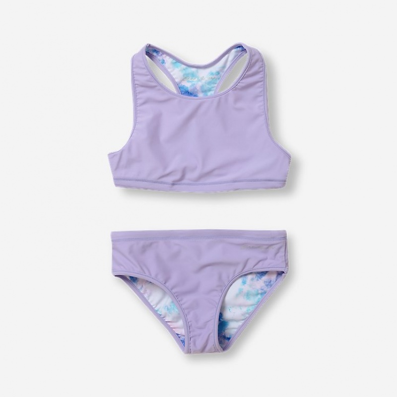 Eddie Bauer Sea Spray Kurzes-Sleeve 3-Piece Swim Set T-shirts Mädchen Lavendel | OLXP-98250