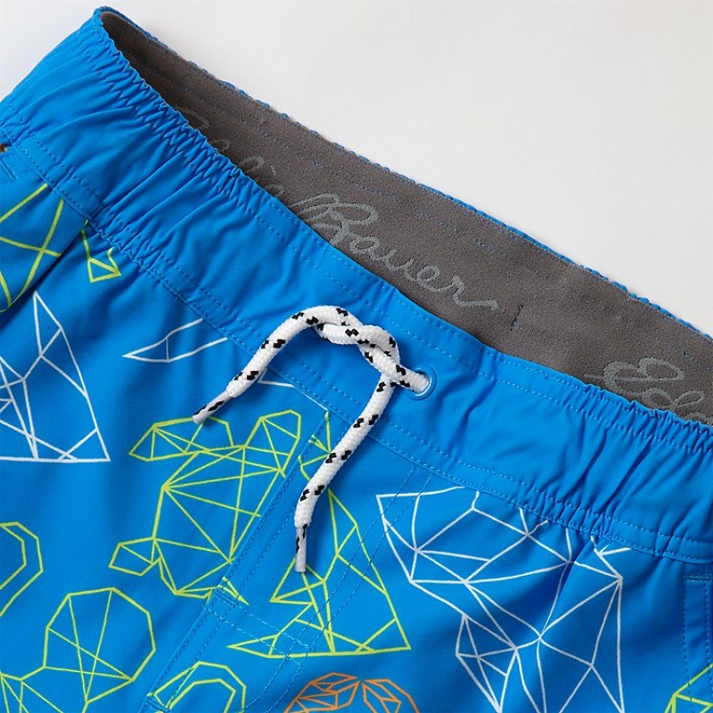 Eddie Bauer Sea Spray Printed Swim Kurze Hose Jungen Blau | DBYE-62859