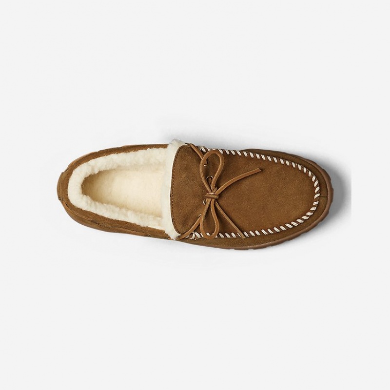 Eddie Bauer Shearling-Gefütterte Moccasin Hausschuhe Herren Braun | JNOZ-38750